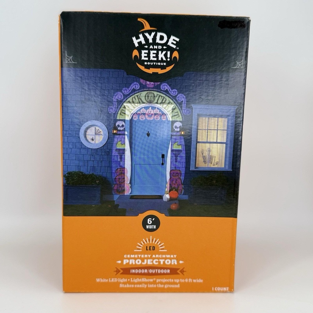 Hyde and Eek! LED Cemetery Archway Projector Halloween LightShow Indoor Outdoor